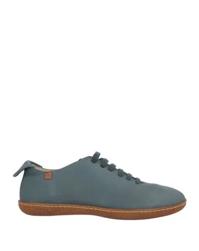 El Naturalista Woman Sneakers Slate Blue Size 7 Leather