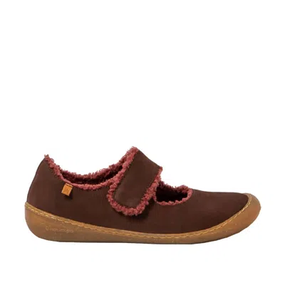 El Naturalista Women's Pleasant Leather Sneakers In Pawikan Brown In Animal Print