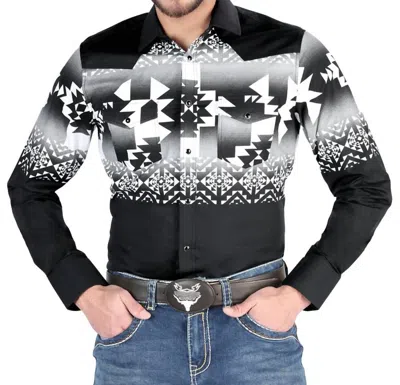 El Senor De Los Cielos Casual Long Sleeve Shirt In Black