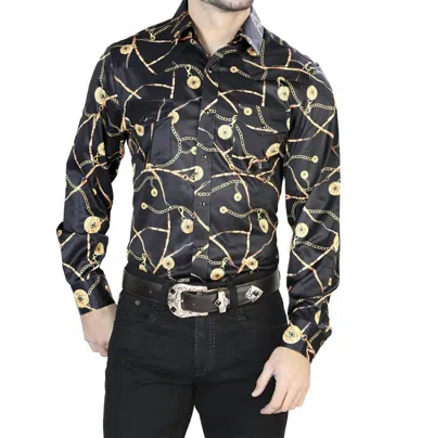 El Senor De Los Cielos Casual Long Sleeve Shirt In Black