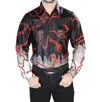 El Senor De Los Cielos Casual Long Sleeve Shirt In Black/red In Black