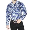 El Senor De Los Cielos Casual Long Sleeve Shirt In Blue/white In Multi