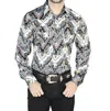 El Senor De Los Cielos Casual Long Sleeve Shirt In Gray In Gray