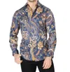 El Senor De Los Cielos Casual Long Sleeve Shirt In Multi In Blue