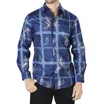 El Senor De Los Cielos Casual Long Sleeve Shirt In Navy/silver In Multi