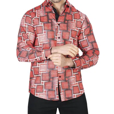 El Senor De Los Cielos Casual Long Sleeve Shirt In Red