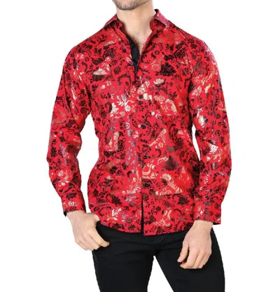El Senor De Los Cielos Casual Long Sleeve Shirt In Red
