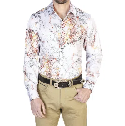 El Senor De Los Cielos Casual Long Sleeve Shirt In White