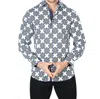 El Senor De Los Cielos Casual Long Sleeve Shirt In White/black In Blue