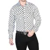 El Senor De Los Cielos Casual Long Sleeve Shirt In White/black In Multi