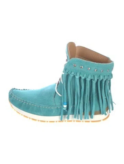 Pre-owned El Vaquero Suede Boots In Blue