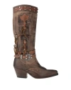 El Vaquero Woman Ankle Boots Dark Brown Size 8 Leather In Brown