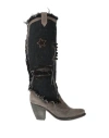 El Vaquero Woman Boot Grey Size 7 Leather, Textile Fibers In Gray