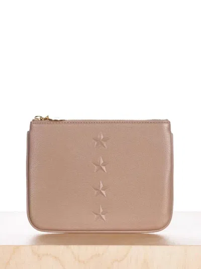 Ela Handbags Women's Vegan Star Wallet In Taupe In Grey