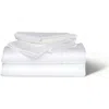 Ela Lane Usa Signature Sateen Hemstitched Sheet Sets In White