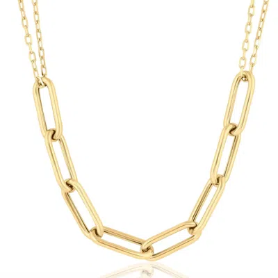 Ela Rae Women's Chunky Half & Half Chain Necklace In Gold