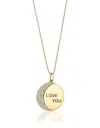 Ela Rae Women's Love You To The Moon And Back Necklace In Yellow Gold In Gold