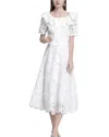 Elaine 2pc Blouse & Skirt Set In White