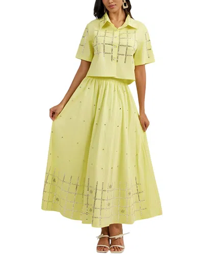 Elaine 2pc Shirt & Skirt Set In Yellow