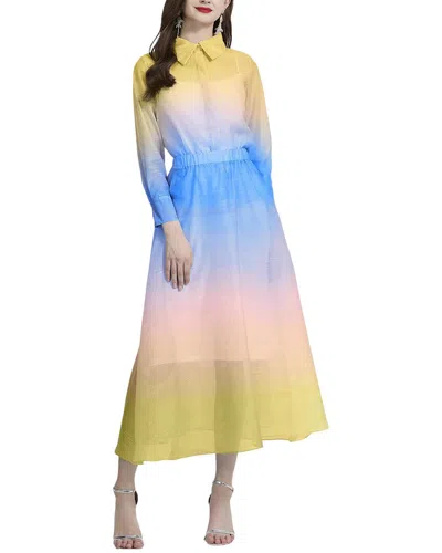 Elaine 2pc Shirt & Skirt Set In Blue