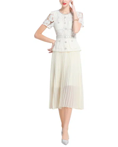 Elaine 2pc Top & Skirt Set In White