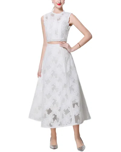 Elaine 2pc Top & Skirt Set In White