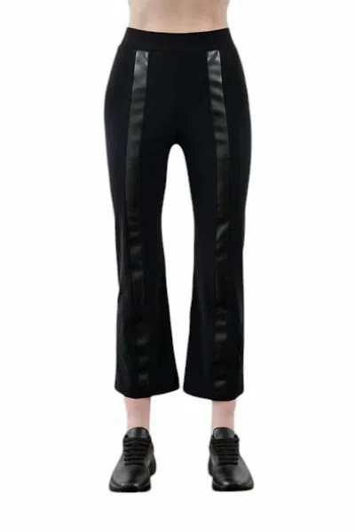 Elaine Kim Anita Tech Stretch Cropped Flare Pants In Black