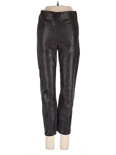 Pre-owned Elaine Kim Leather Pants In Silver