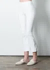 Elaine Kim Tech Stretch Cropped Side Zip Legging - Mitra Core In White