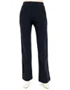 Elaine Kim Women's Arden Side Velvet Stripe Flare Pant In Black In Black