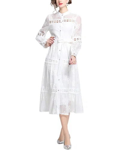 Elaine Midi Dress In White