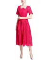 Elaine Midi Dress In Red