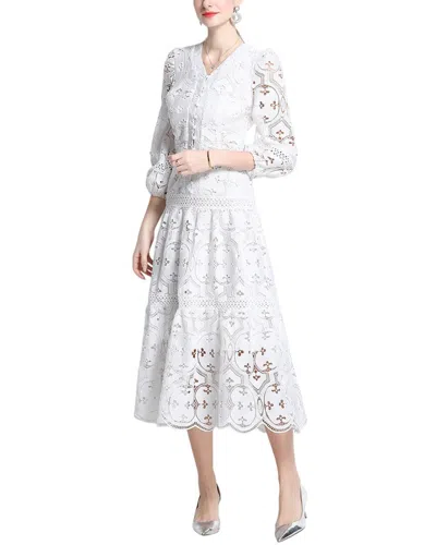Elaine Midi Dress In White