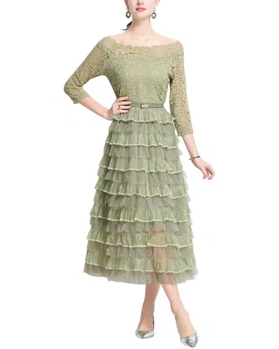 Elaine Midi Dress In Green