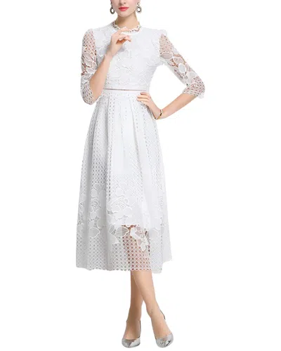 Elaine Midi Dress In White