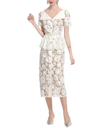 Elaine Midi Dress In White