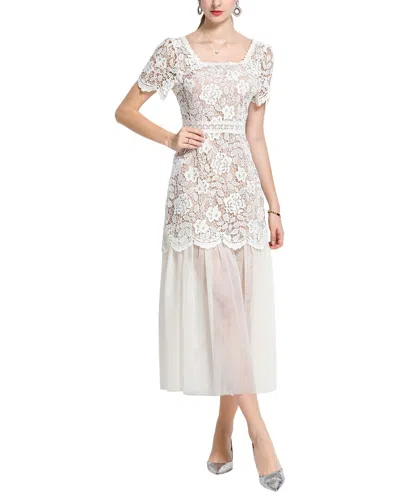 Elaine Midi Dress In White