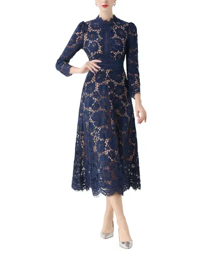 Elaine Midi Dress In Blue
