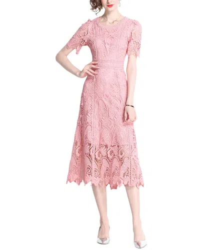 Elaine Midi Dress In Pink