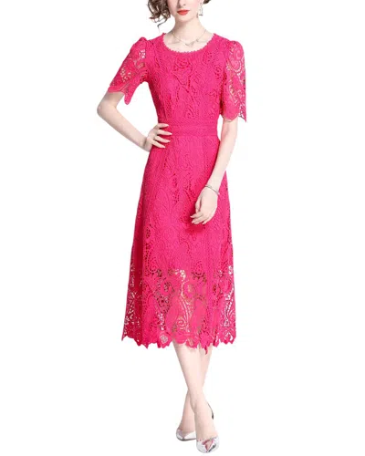 Elaine Midi Dress In Pink