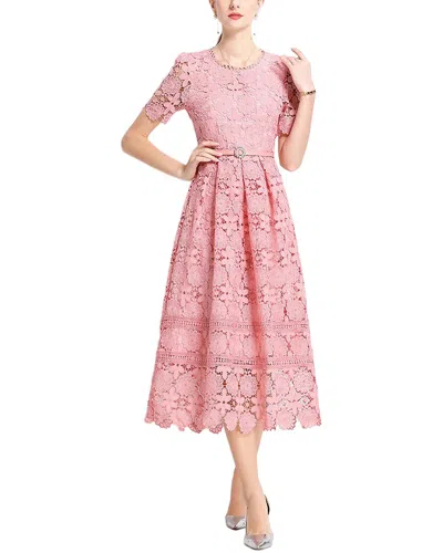Elaine Midi Dress In Pink