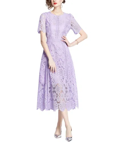 Elaine Midi Dress In Purple
