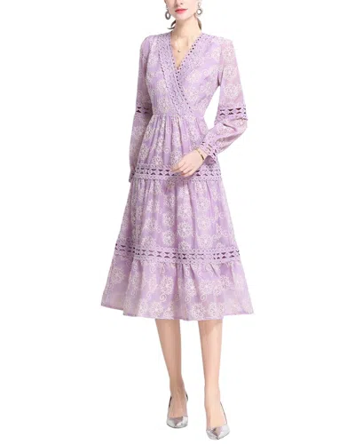 Elaine Midi Dress In Purple