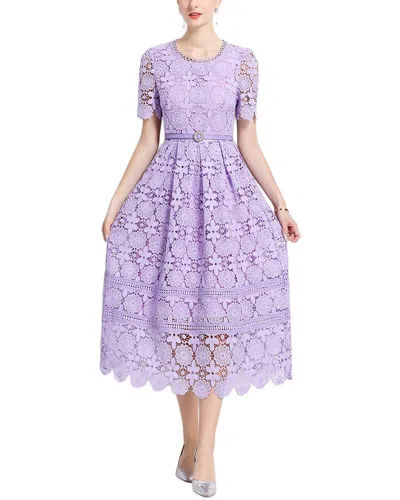 Elaine Midi Dress In Purple