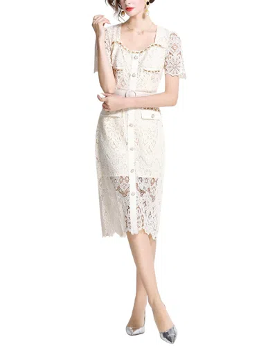 Elaine Midi Dress In White