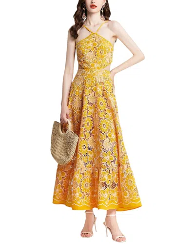 Elaine Midi Dress In Yellow