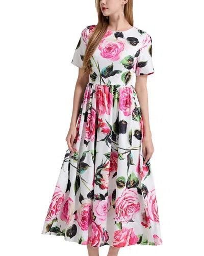 Elaine Printed Midi Dress In Multi