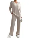 Elaine Pullover & Pant Set In Neutral