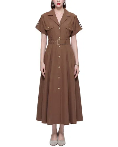 Elaine Shirtdress In Brown
