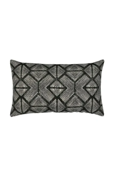Elaine Smith Bakuba Indoor & Outdoor Woven Accent Pillow In Black